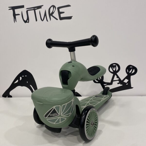 Monopattino e Triciclo 2 in 1 Highwaykick 1 Lifestyle con portaoggetti - Verde