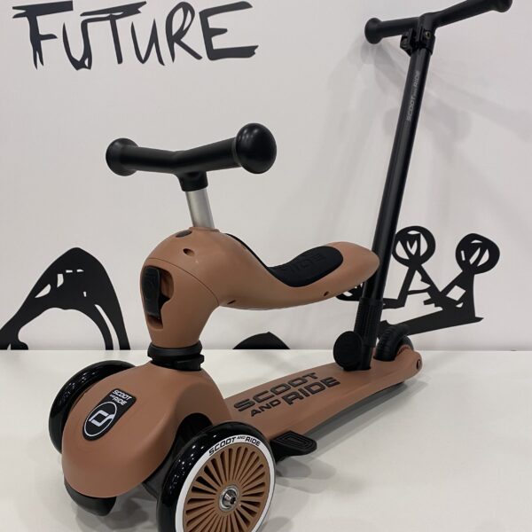 Monopattino e Triciclo 2 in 1 Highwaykick 1 Push and Go - Mocha