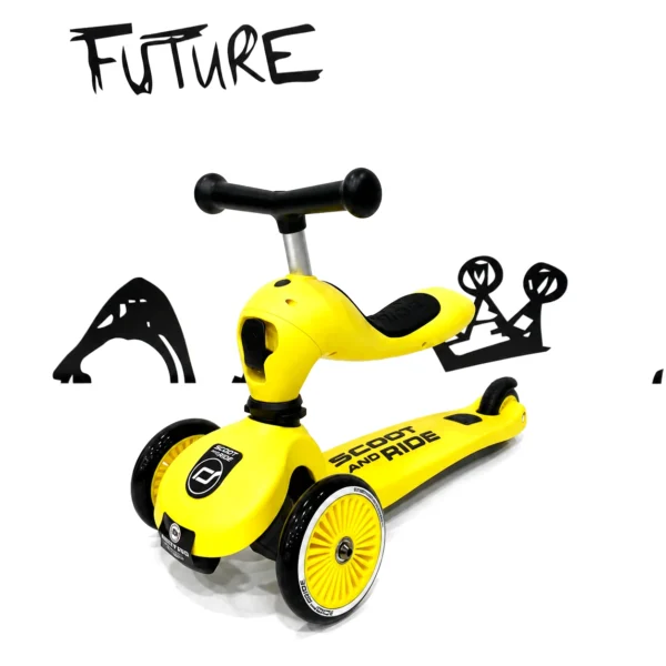 Monopattino e Triciclo 2 in 1 Highwaykick 1 - Giallo - foto 1