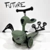 Monopattino e Triciclo 2 in 1 Highwaykick 1 Lifestyle con portaoggetti - Verde - foto 3