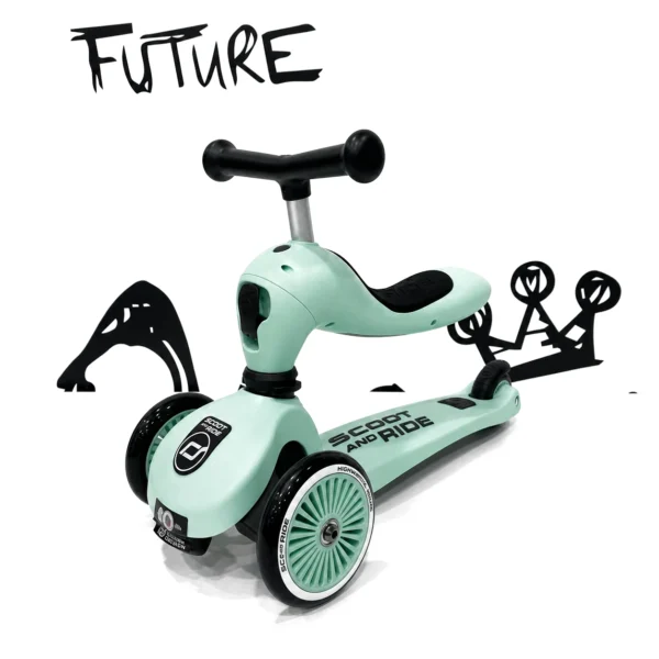 Monopattino e Triciclo 2 in 1 Highwaykick 1 - Menta - foto 1