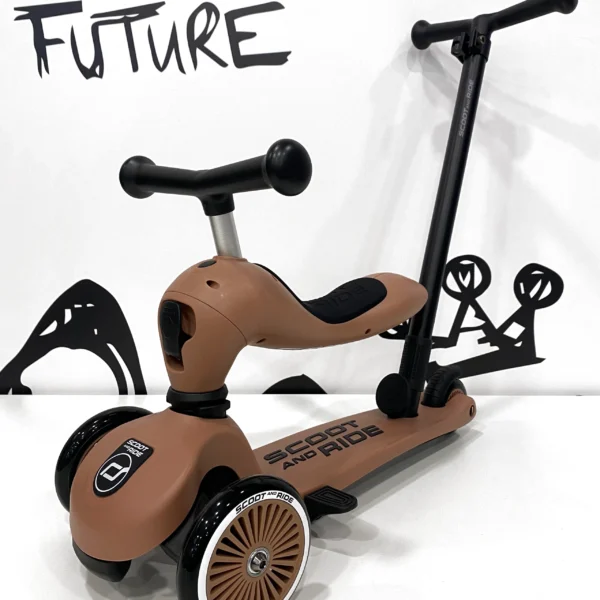 Monopattino e Triciclo 2 in 1 Highwaykick 1 Push and Go - Mocha - foto 1