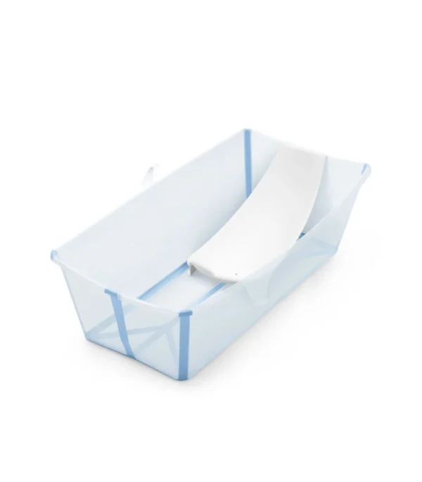 Vaschetta Stokke® Flexi Bath® XL con supporto neonato - trasparente/azzurro