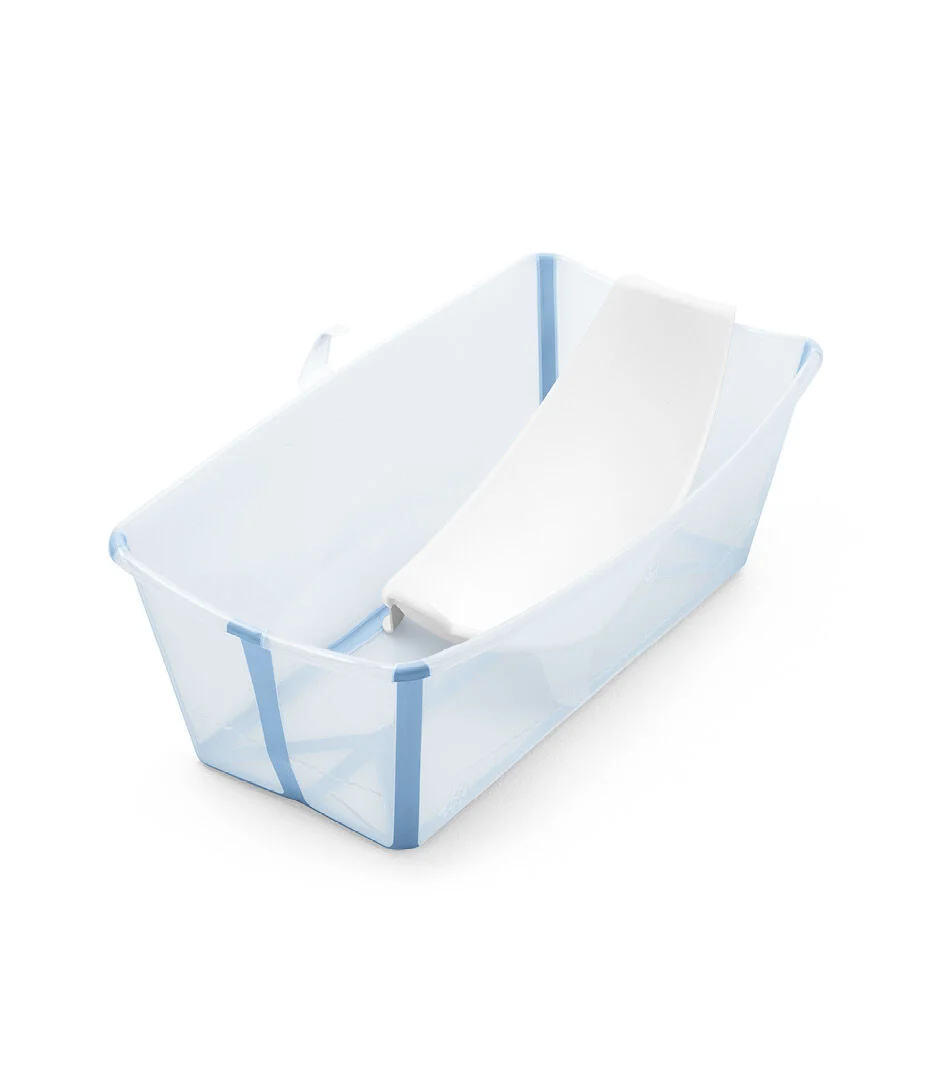 Vaschetta Stokke® Flexi Bath® con supporto neonato - trasparente/azzurro