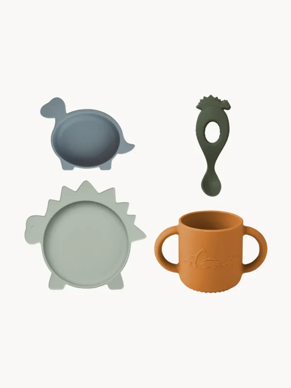 Set pappa silicone Vivi - Dinosauri