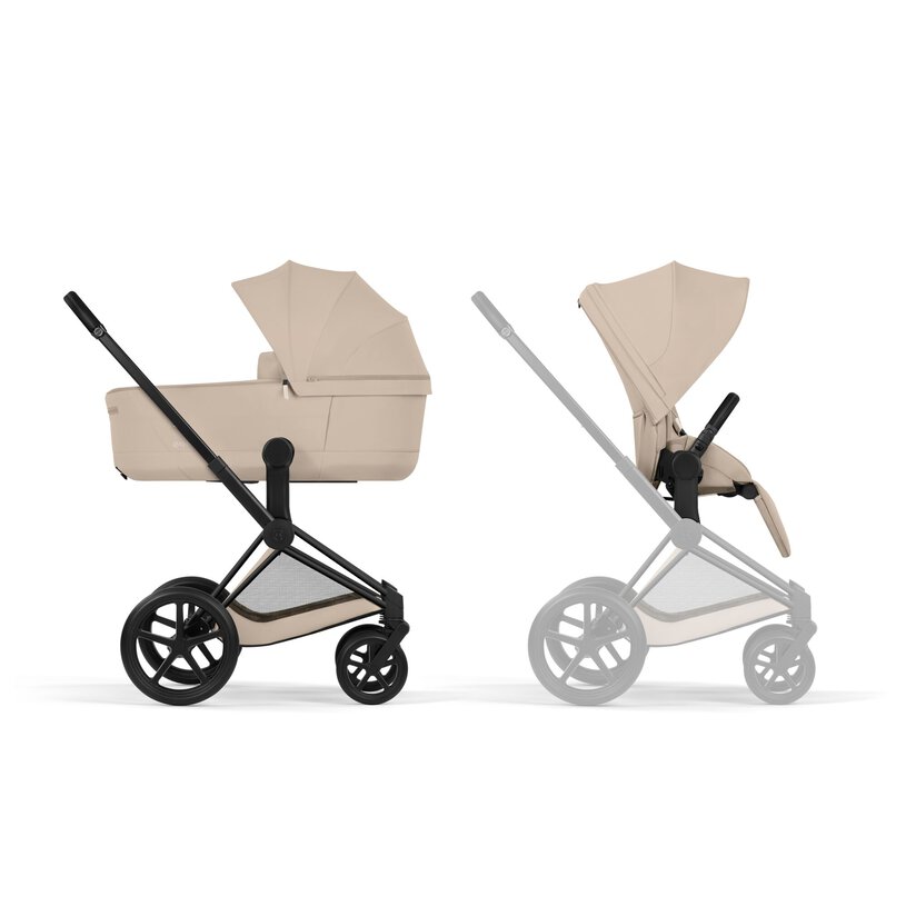 Cybex Duo Priam Comfort - Telaio Nero + Cozy Beige - immagine 2