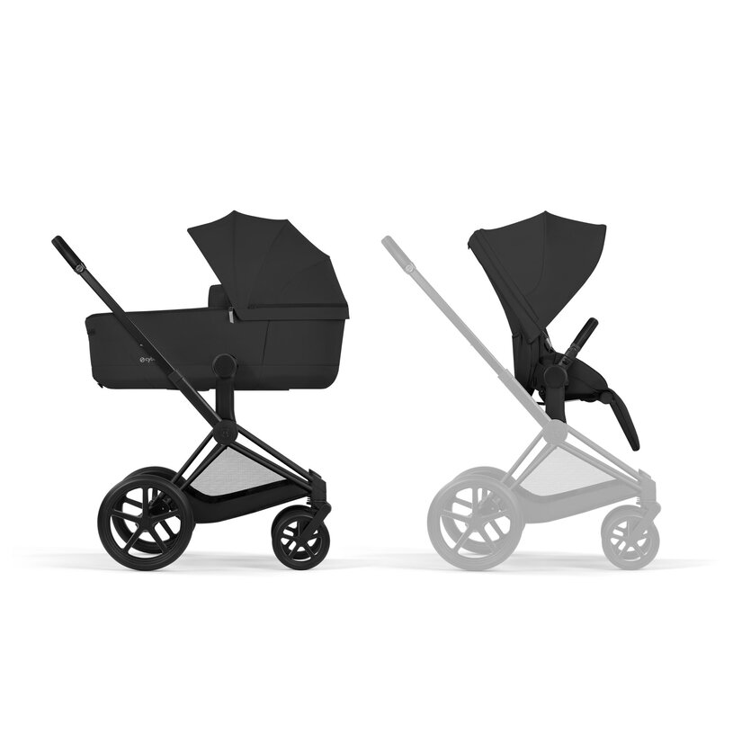 Cybex Duo Priam Comfort - Telaio Nero + Nero - immagine 2