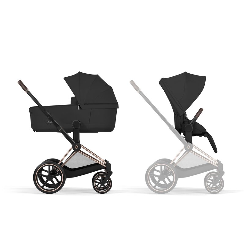 Cybex Duo Priam Comfort - Telaio Rosegold + Nero - immagine 2