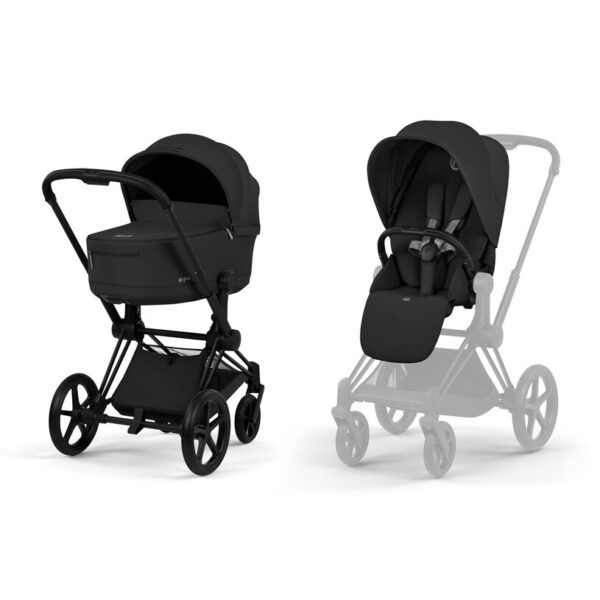 Cybex Duo Priam Comfort - Telaio Nero + Nero