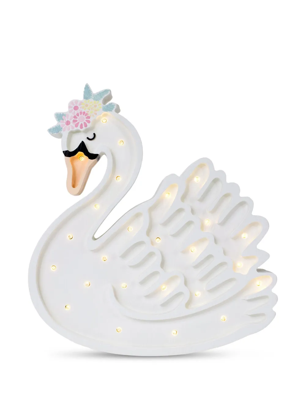 Lampada Led in legno- Cigno bianco - immagine 2