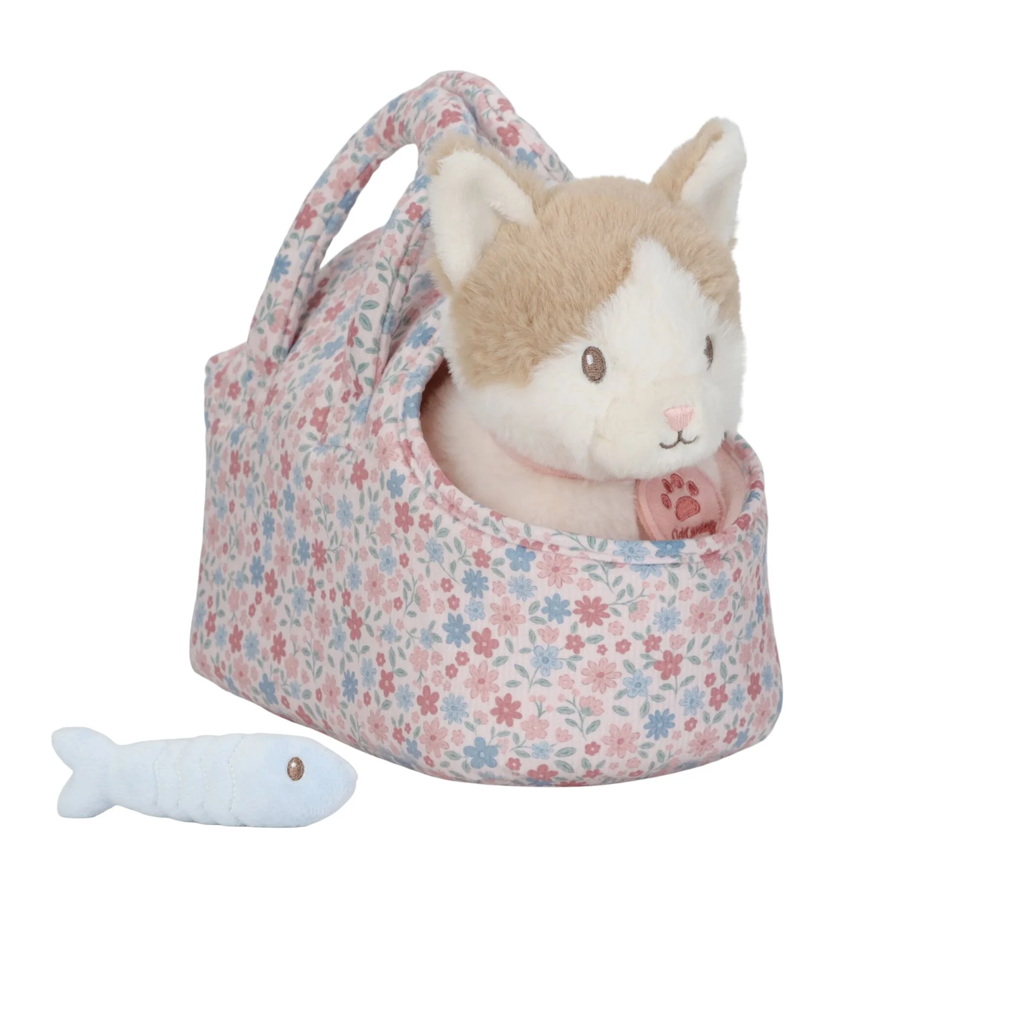 Gatto peluche con trasportino Little Dutch