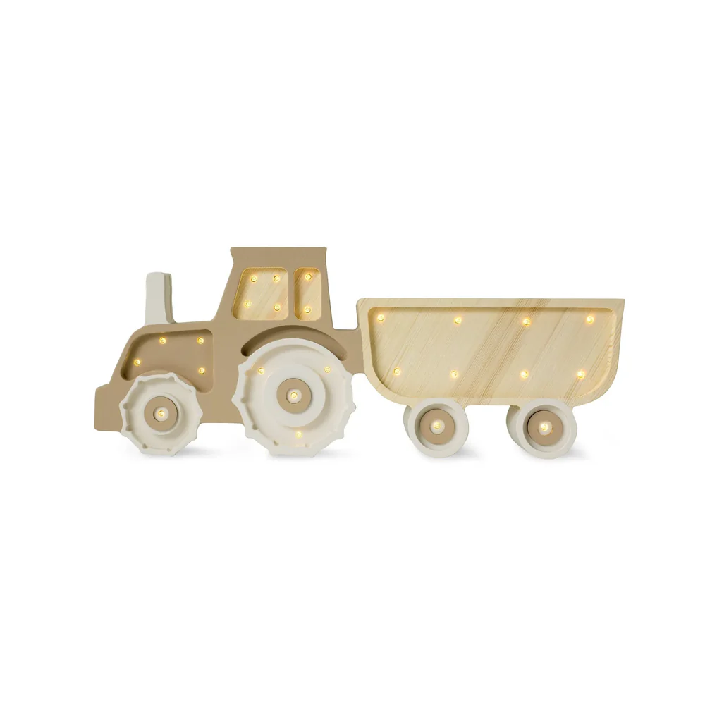 Lampada Led in legno - Trattore Beige - immagine 2