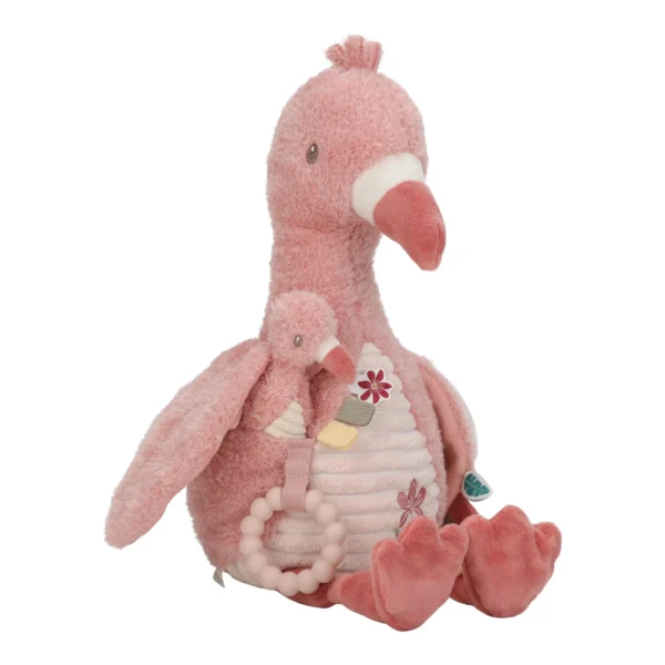 Peluche attività fenicottero Little Dutch