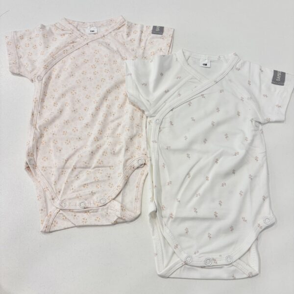 Confezione Body Maniche Corte Print 0/1 mese - 2 pezzi - Flowers Mix Bamboom