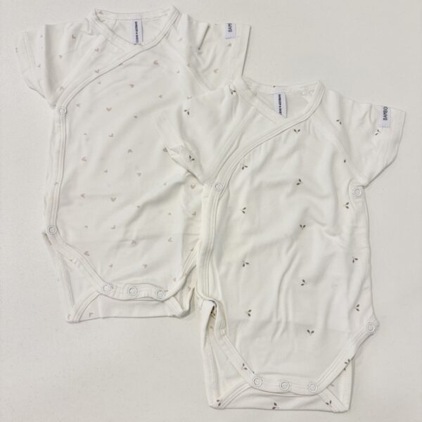 Confezione Body Maniche Corte Print 0/1 mese - 2 pezzi - Hearts Mix Bamboom