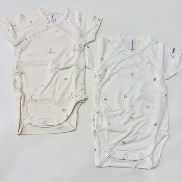 Confezione Body Maniche Corte Print 0/1 mese - 2 pezzi - Animals Mix Bamboom