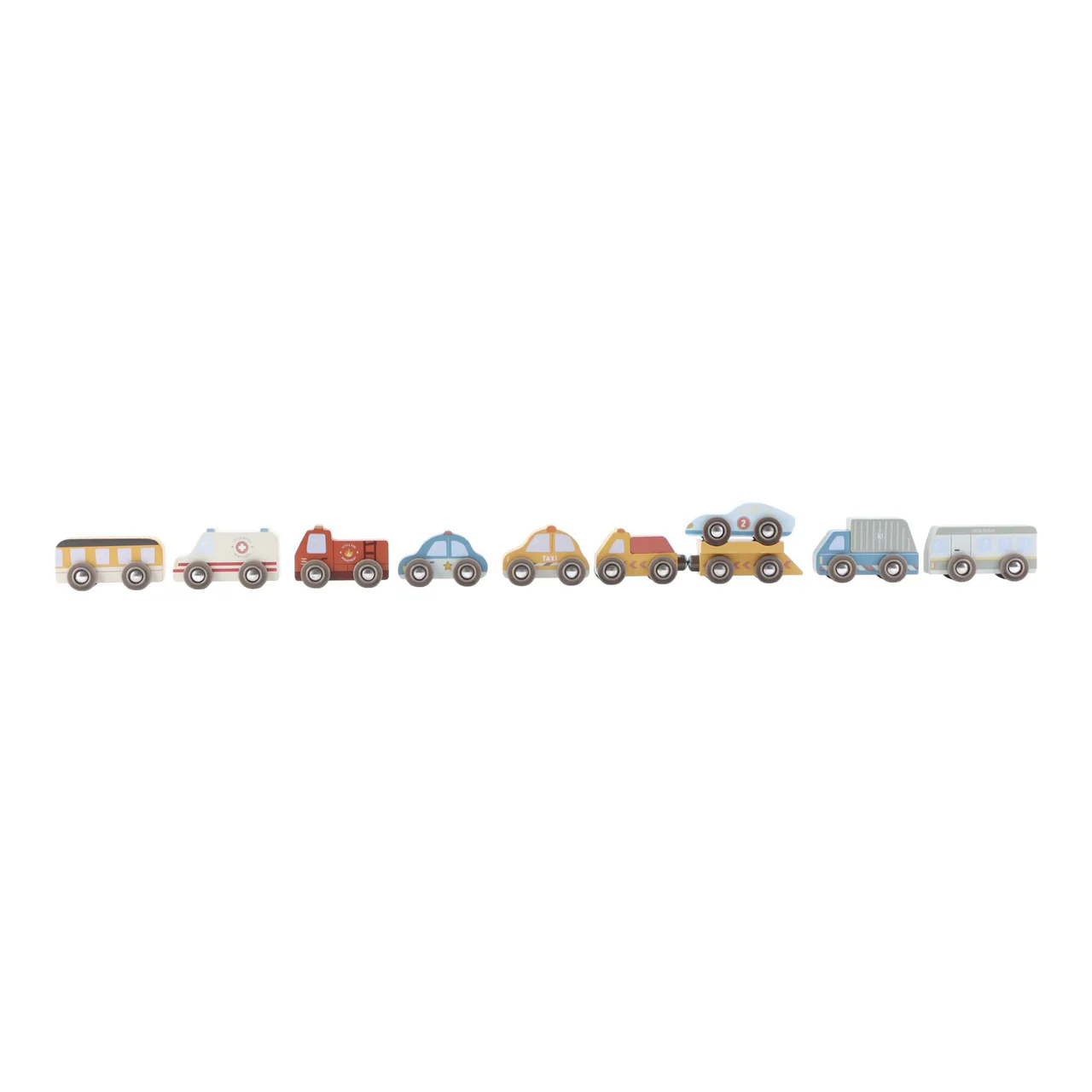 Set Di Veicoli In Legno Multicolore Little Dutch - immagine 3
