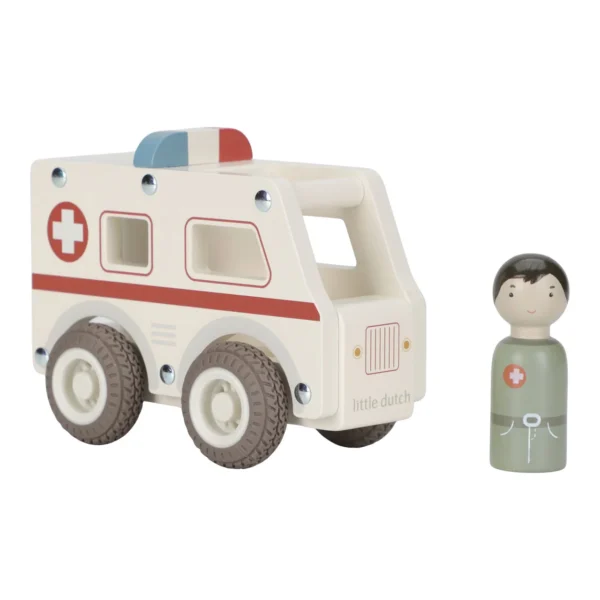 Ambulanza Con Personaggio In Legno Little Dutch