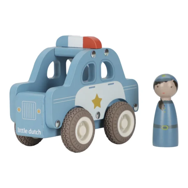 Auto Della Polizia Con Personaggio In Legno Little Dutch