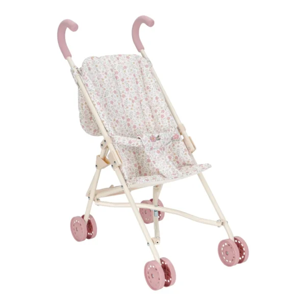 Passeggino In Metallo Per Bambole Little Dutch - Bianco con Fiori
