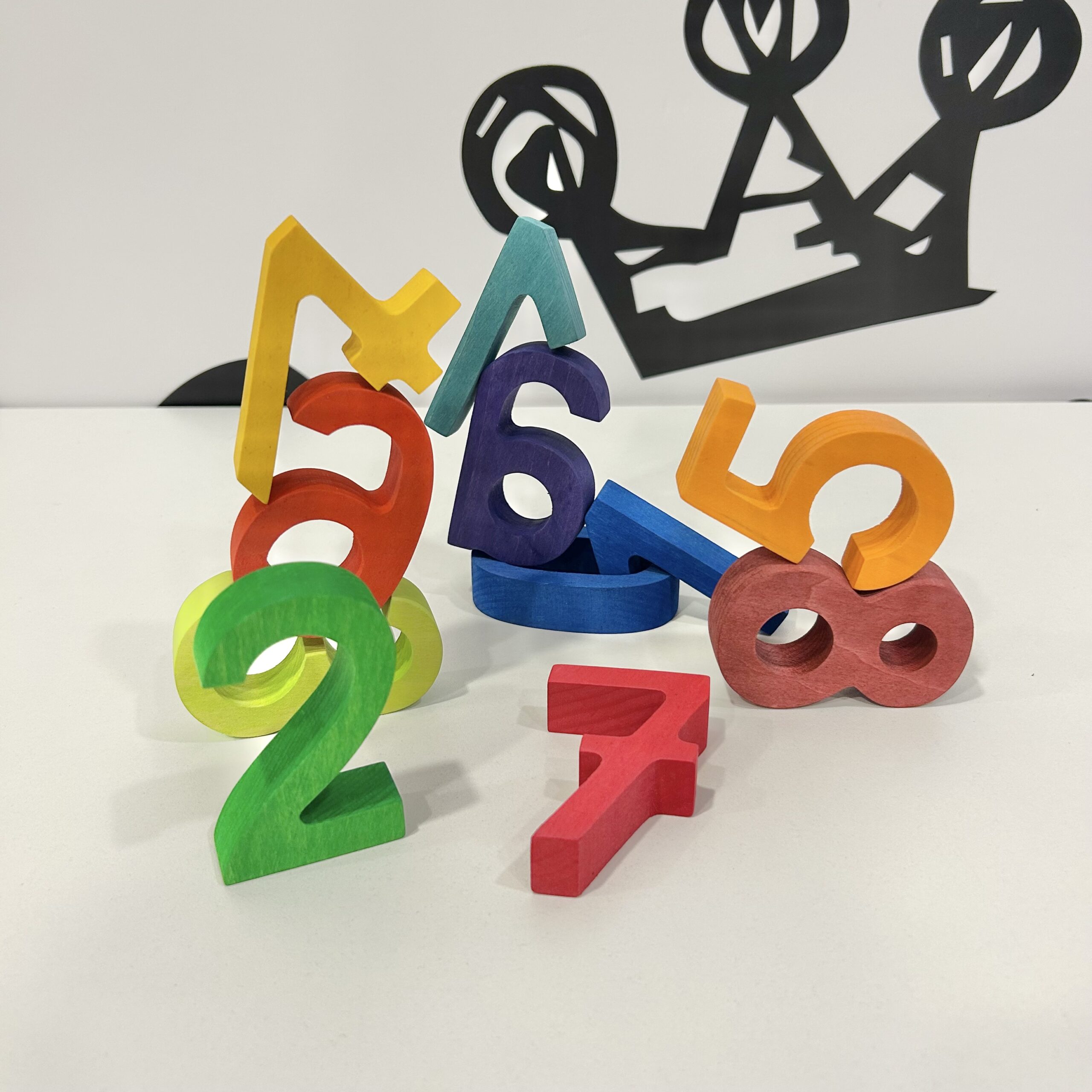 Set Numeri Di Legno - Arcobaleno - immagine 2