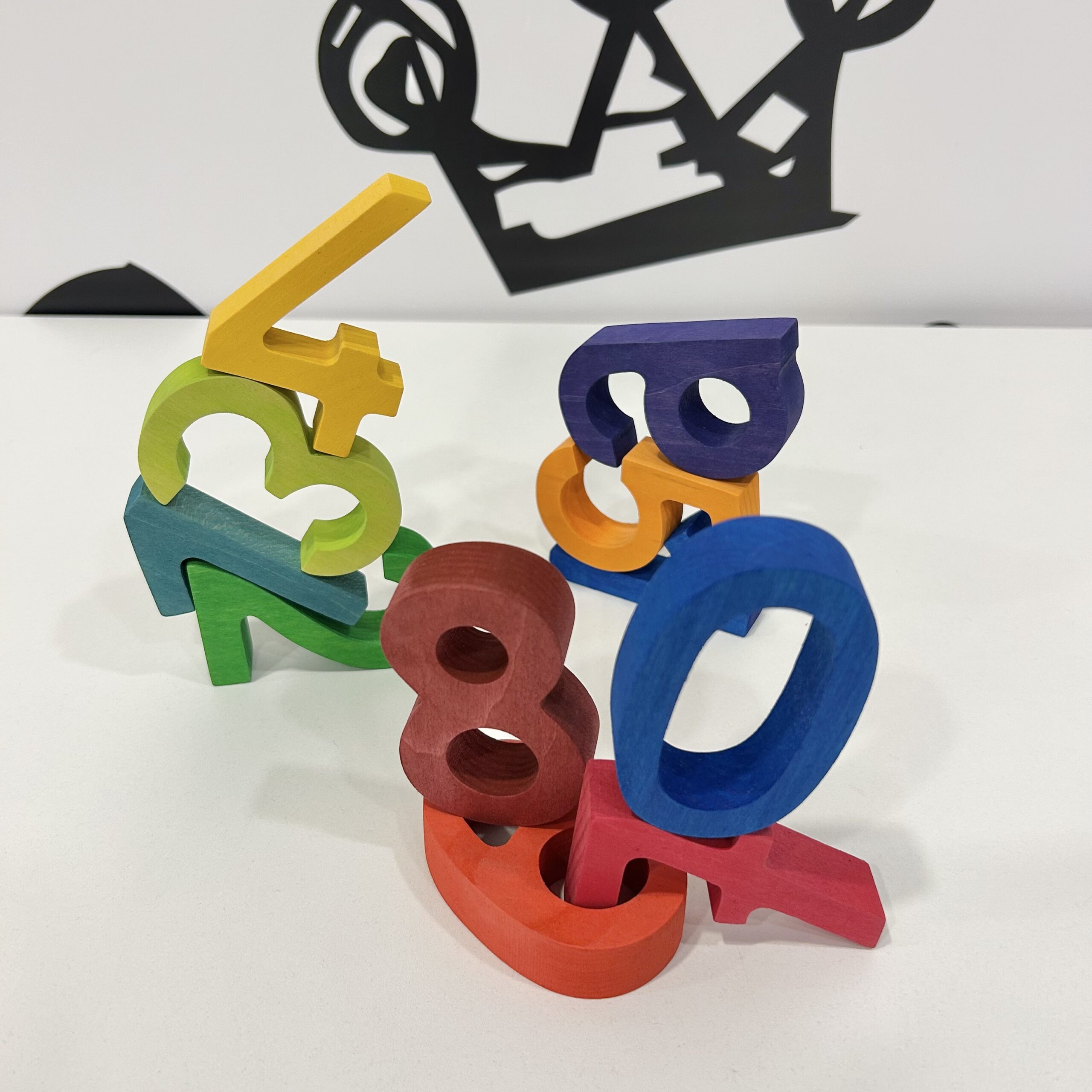 Set Numeri Di Legno - Arcobaleno - immagine 3