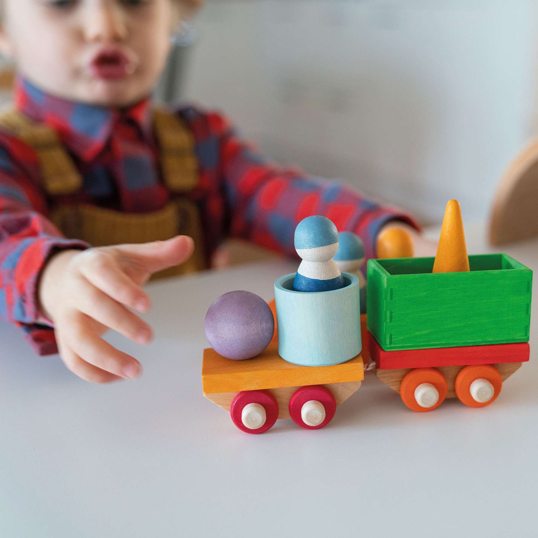 Trenino In Legno Da Costruzione - immagine 2