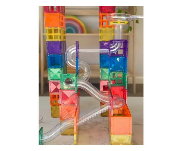 Pista per palline Connetix - 92 Pezzi Arcobaleno
