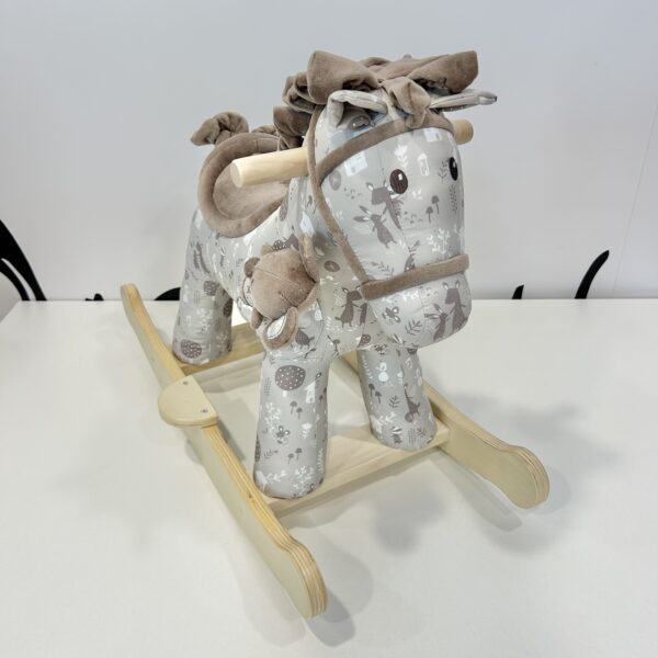 Cavallo a Dondolo Con Orsacchiotto - Biscotto