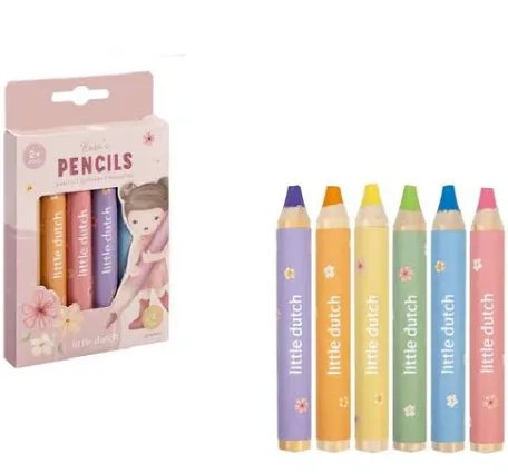 Pastelli Multicolore Essentials Rosa - Little Dutch