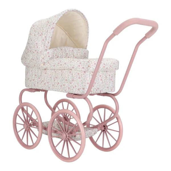 Carrozzina In Metallo Per Bambole Little Dutch - Bianco con Fiori