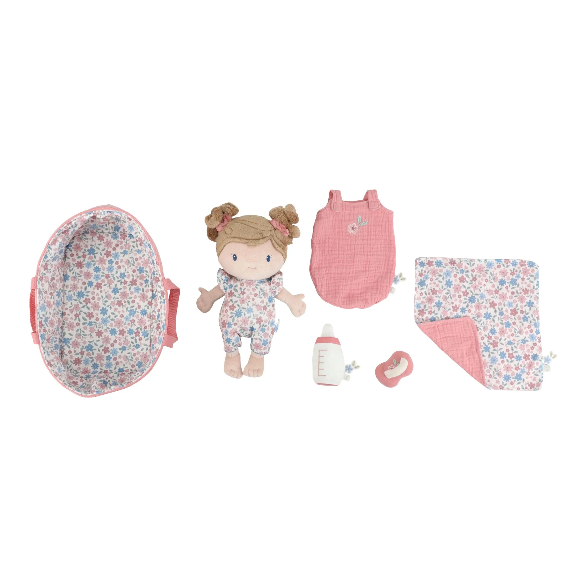 Bambola Baby Rosa con Culla e Accessori Little Dutch - immagine 2