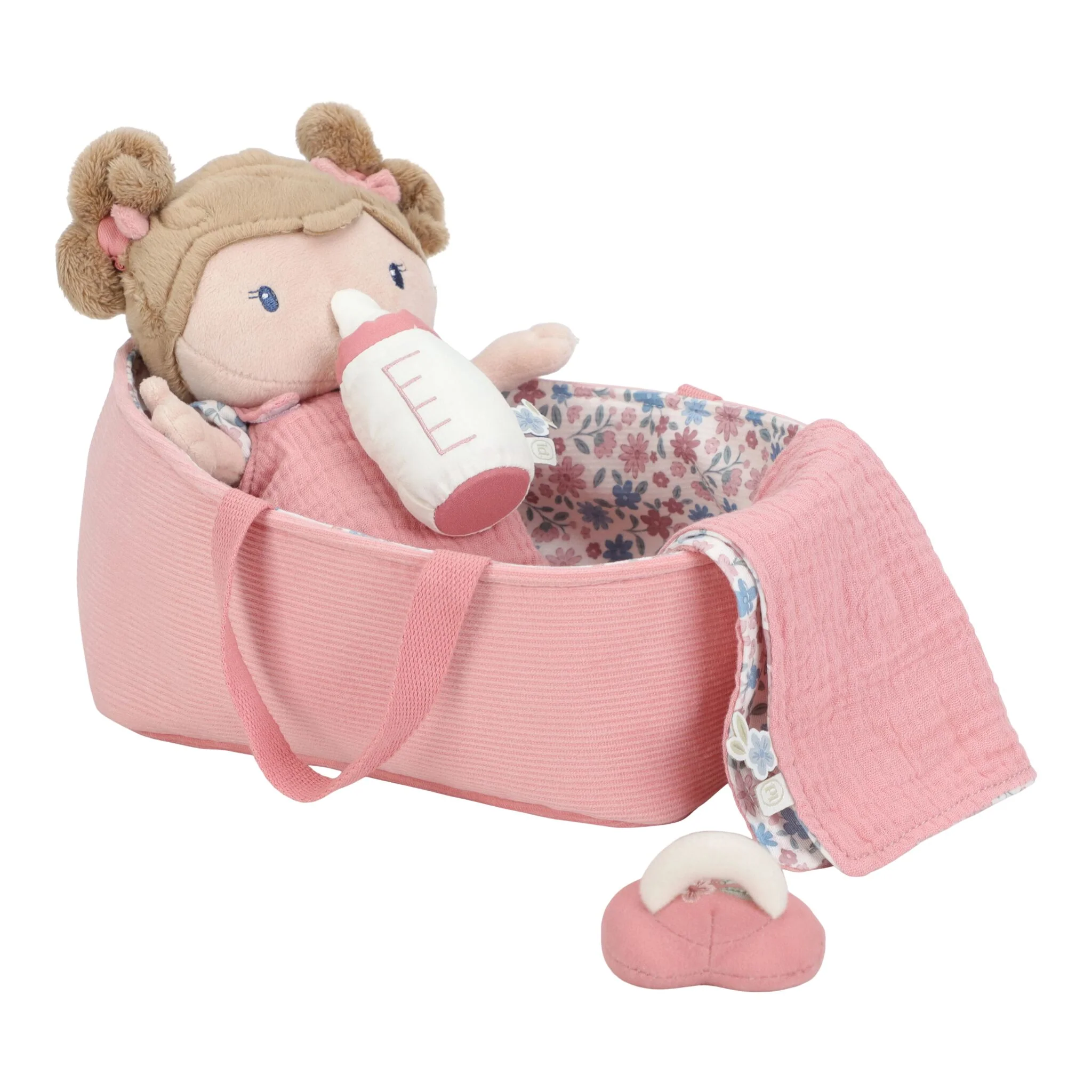 Bambola Baby Rosa con Culla e Accessori Little Dutch - immagine 5
