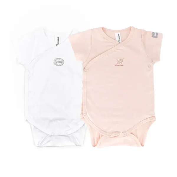 Confezione Body Maniche Corte Print 0/1 mese - 2 pezzi - Bianco/Rosa