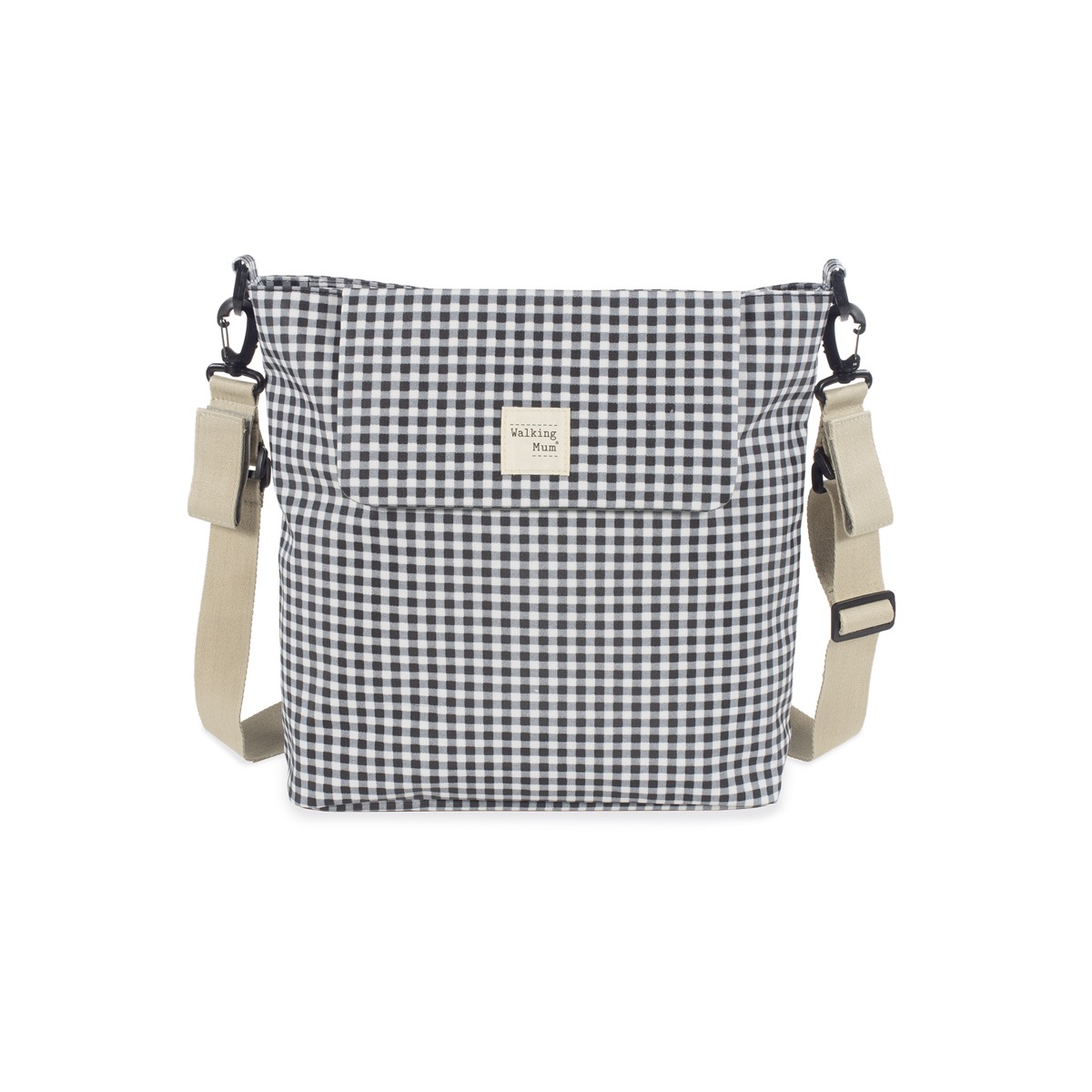 Borsa fasciatoio Walking Mum - Vichy Nero - immagine 2