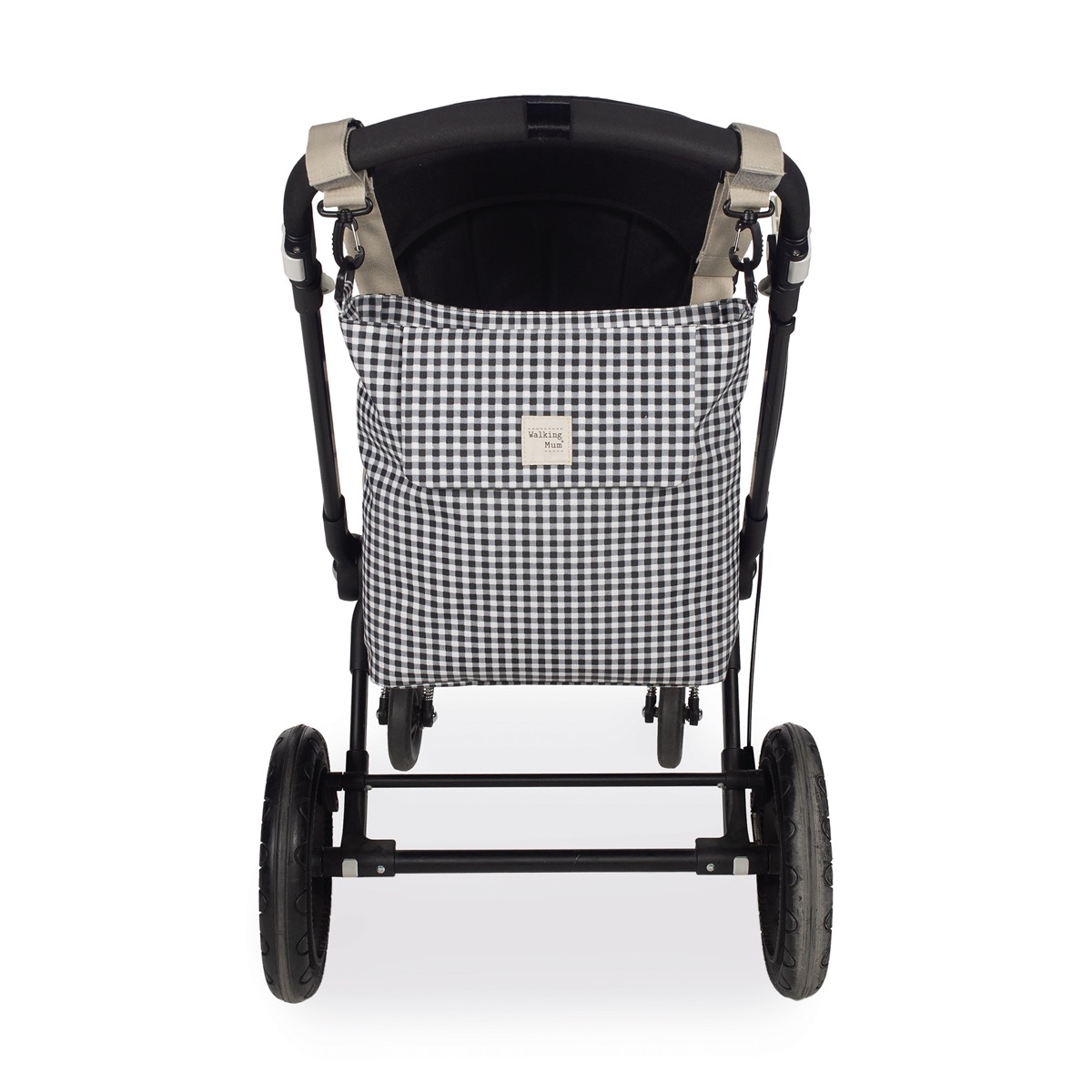 Borsa fasciatoio Walking Mum - Vichy Nero - immagine 6