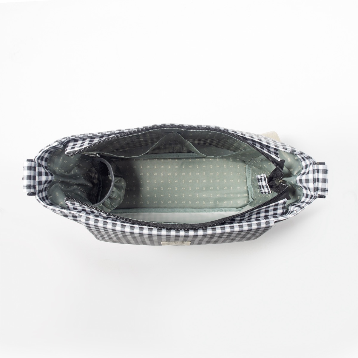 Borsa fasciatoio Walking Mum - Vichy Nero - immagine 7