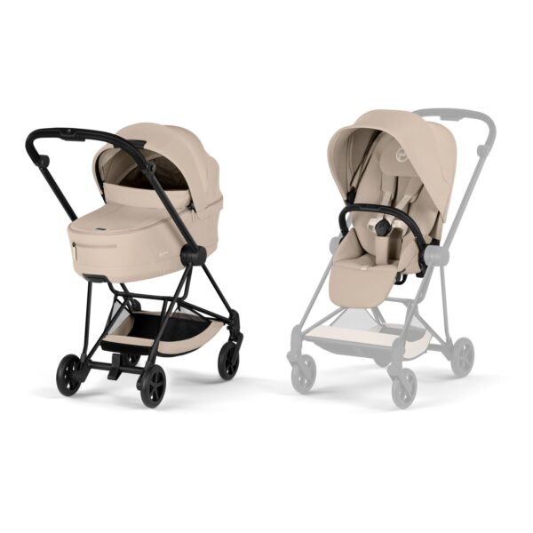 Passeggino Mios Comfort Cybex 3 pezzi - Matt Black + Cozy Beige