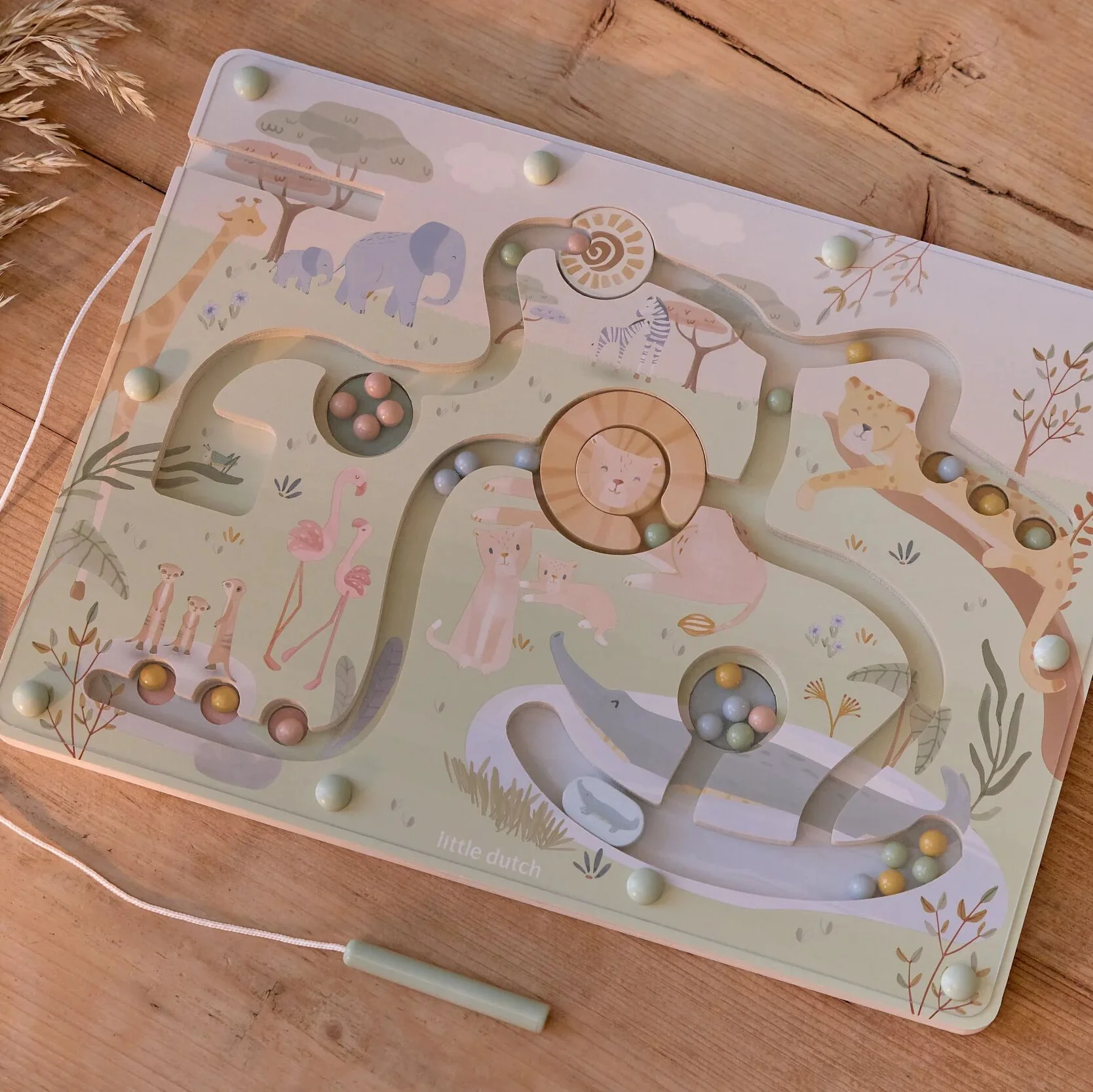 Labirinto magnetico con penna Little Dutch - Safari Friends - immagine 2