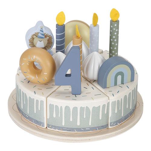 Torta Di Compleanno in Legno Blu - Little Dutch