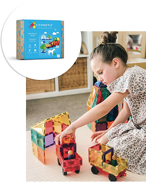 Connetix Set Veicoli Arcobaleno - 24 pezzi