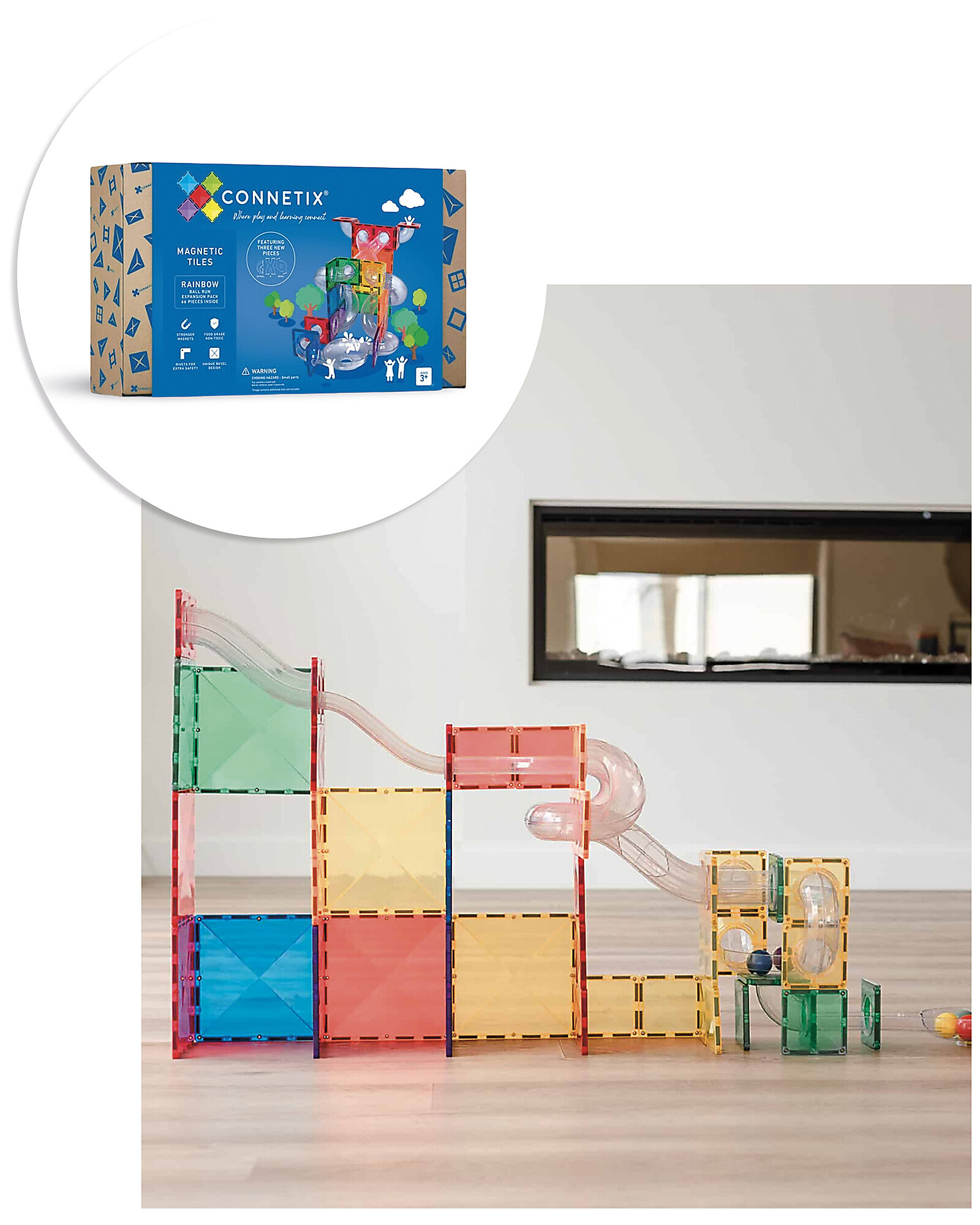 Connetix Set Pista Palline - 66 pezzi