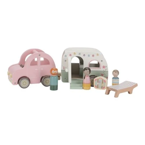 Macchina con Caravan In Legno Little Dutch