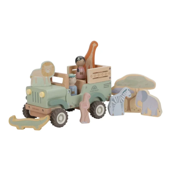 Auto Safari Con Animali In Legno Little Dutch