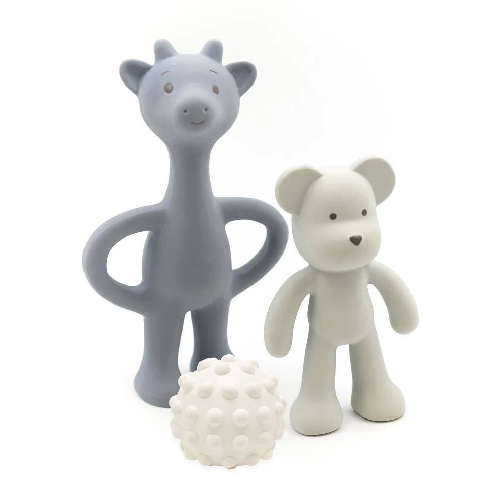 Kit Bamboom Primi Giochi in gomma naturale per la dentizione - Blu