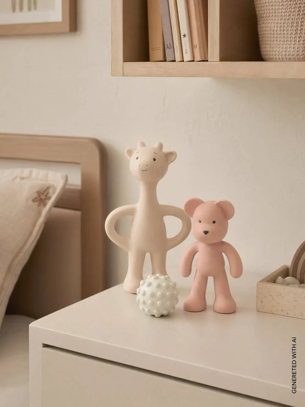 Kit Bamboom Primi Giochi in gomma naturale per la dentizione - Pink - immagine 2