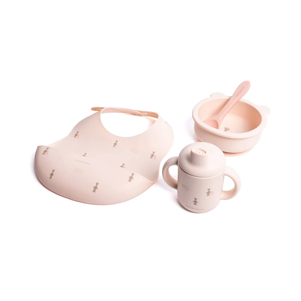 Set pappa primi assaggi Bamboom - Fawn Pink