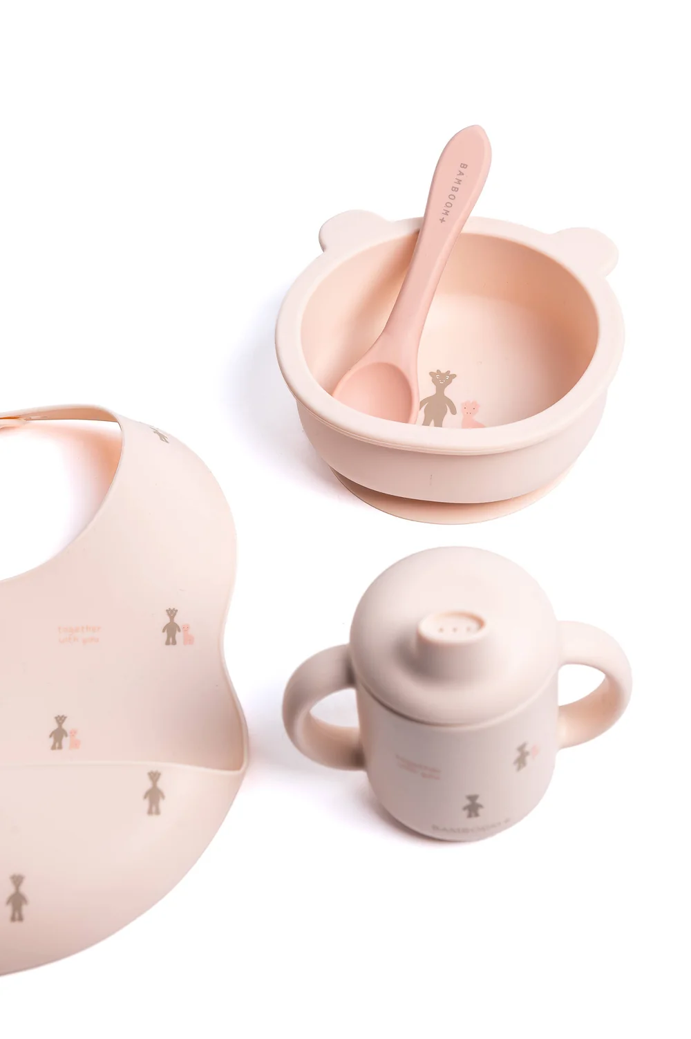 Set pappa primi assaggi Bamboom - Fawn Pink - immagine 2