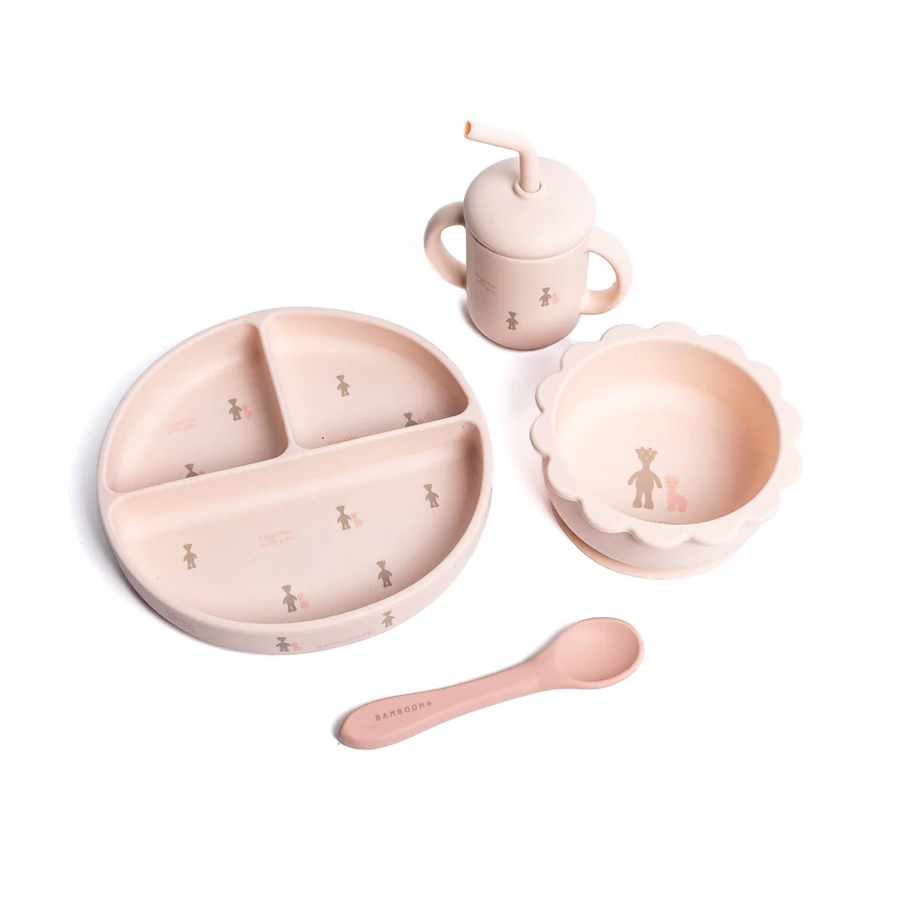 Set pappa dinner Bamboom - Fawn Pink