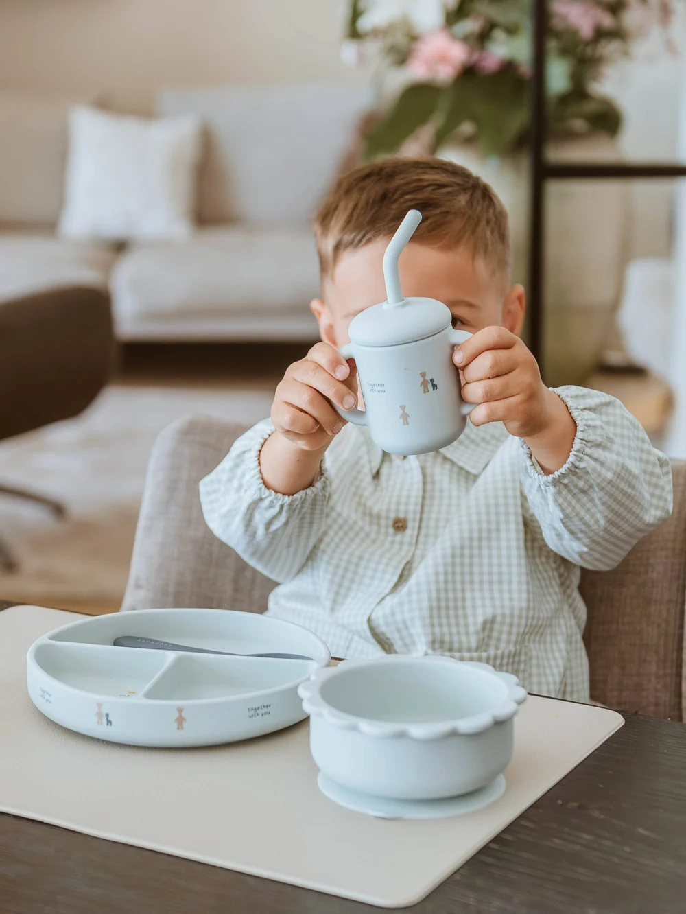 Set pappa dinner Bamboom - Fawn Acqua - immagine 3